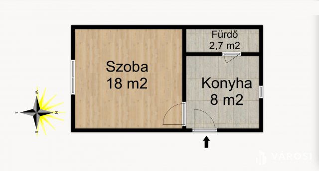 Kiadó téglalakás, albérlet, Szegeden 200 E Ft / hó, 1 szobás