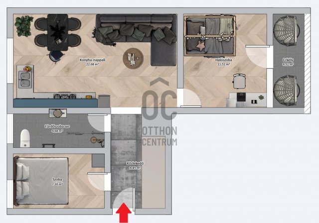 Eladó téglalakás, Nagykanizsán 44.5 M Ft, 3 szobás