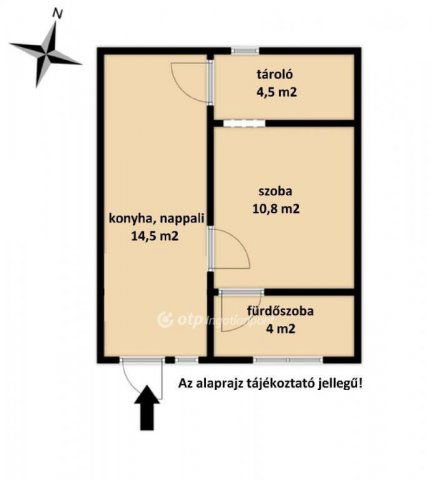 Eladó téglalakás, Ajkán 7.5 M Ft, 1 szobás