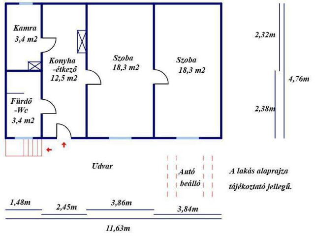 Eladó téglalakás, Kecskeméten 44.95 M Ft, 2 szobás