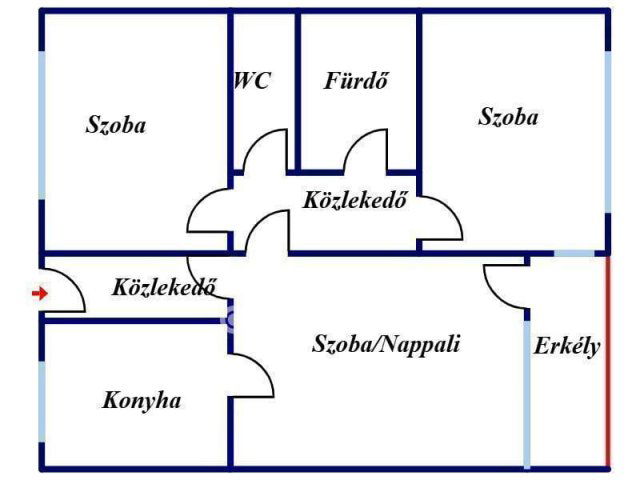 Eladó téglalakás, Nyíregyházán 52.5 M Ft, 3 szobás