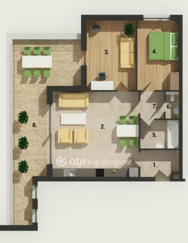 Eladó téglalakás, Balatonkenesén 130 M Ft, 3 szobás