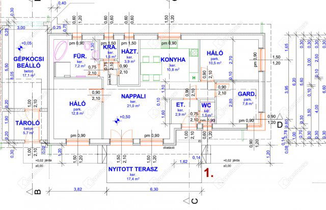 Eladó családi ház, Monoron 86 M Ft, 3 szobás