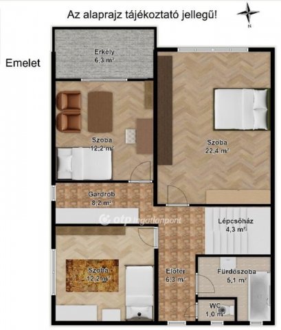 Eladó családi ház, Dunavecsén 89 M Ft, 5 szobás