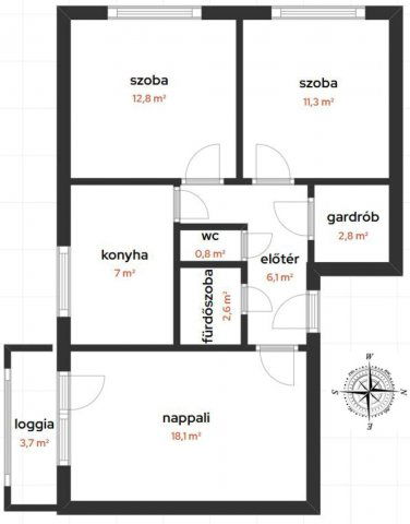 Eladó panellakás, Miskolcon 39.8 M Ft, 2+1 szobás