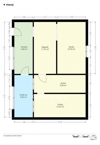 Eladó téglalakás, Pápán 24.9 M Ft, 2+1 szobás