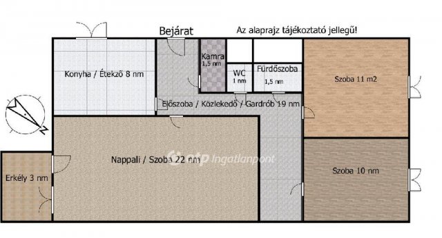 Eladó panellakás, Budapesten, XIX. kerületben 81.9 M Ft, 3 szobás