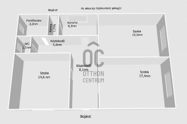 Eladó téglalakás, Érden 44.9 M Ft, 3 szobás