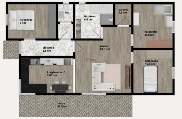 Eladó családi ház, Székesfehérvárott 89 M Ft, 4 szobás