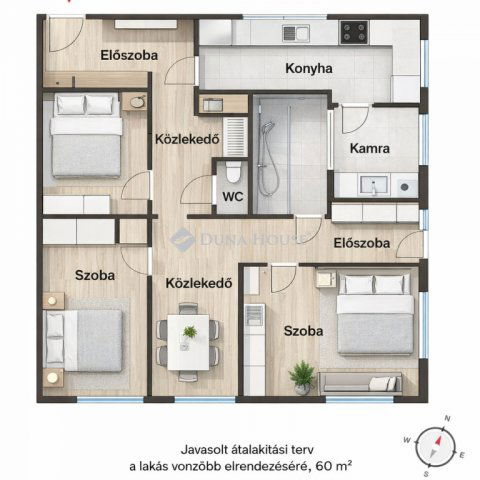 Eladó téglalakás, Budapesten, VII. kerületben 76.5 M Ft