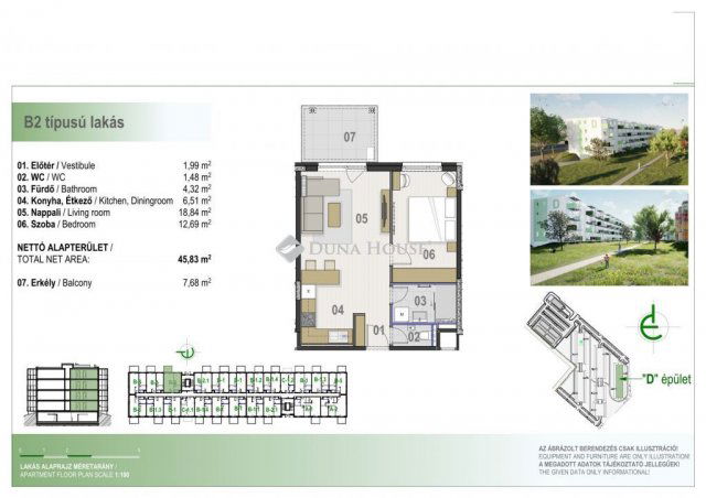 Eladó téglalakás, Debrecenben 64.571 M Ft, 2 szobás