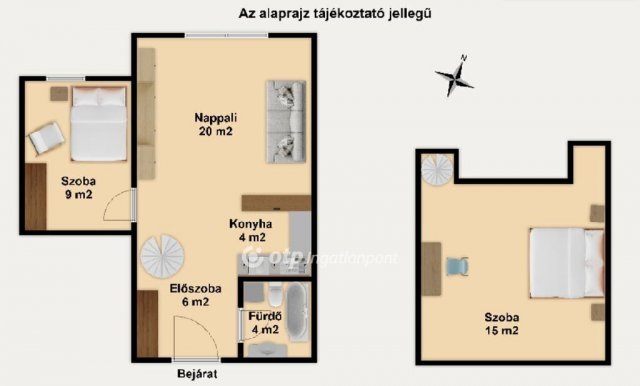 Eladó téglalakás, Győrött 64.9 M Ft, 3 szobás