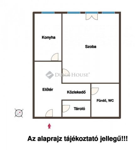 Eladó téglalakás, Monoron 45 M Ft, 1 szobás