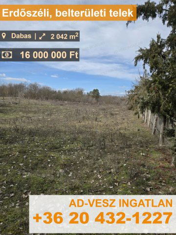 Eladó telek, Dabason 16 M Ft / költözzbe.hu