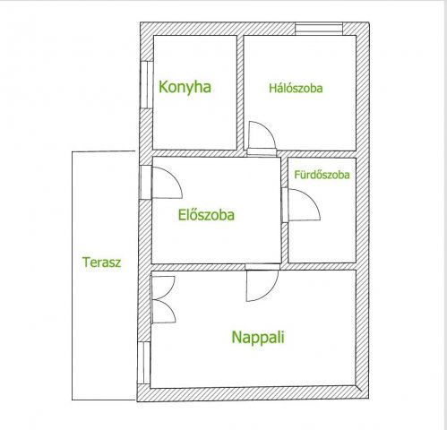 Kiadó téglalakás, albérlet, Budakalászon, Budai úton, 2 szobás