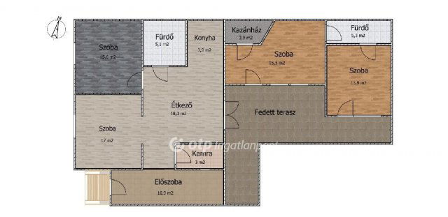 Eladó családi ház, Szigetszentmártonban 89.9 M Ft, 4 szobás