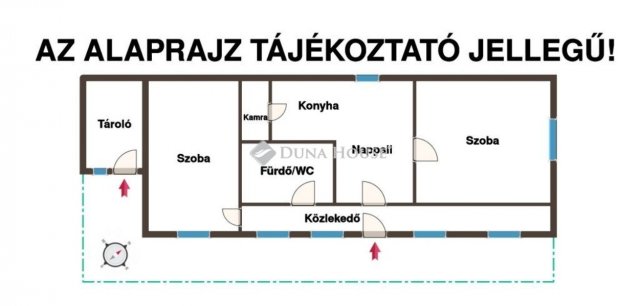 Eladó családi ház, Ercsiben 47.7 M Ft, 3 szobás