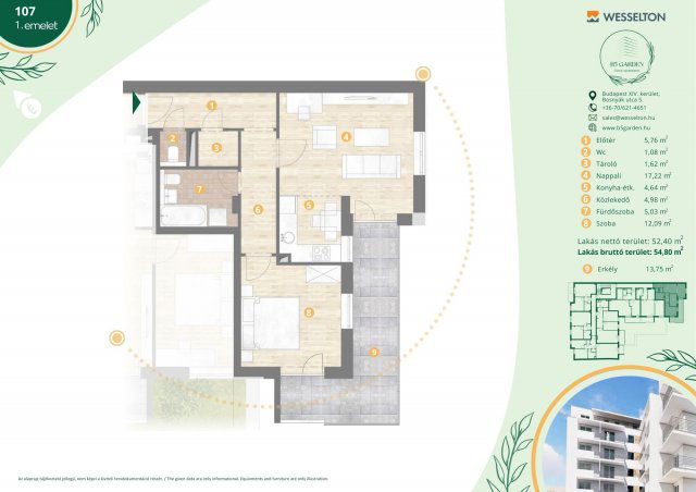 Eladó téglalakás, Budapesten, XIV. kerületben, Bosnyák utcában