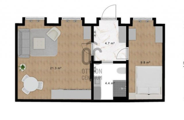 Eladó téglalakás, Budapesten, V. kerületben 109.9 M Ft, 2 szobás