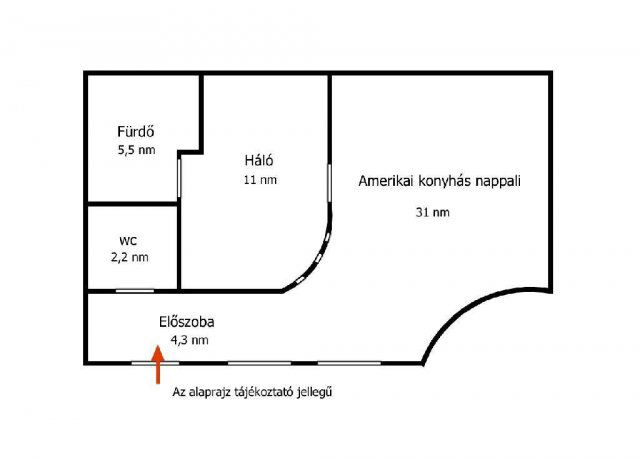 Eladó téglalakás, Budapesten, VI. kerületben 79.9 M Ft, 2 szobás