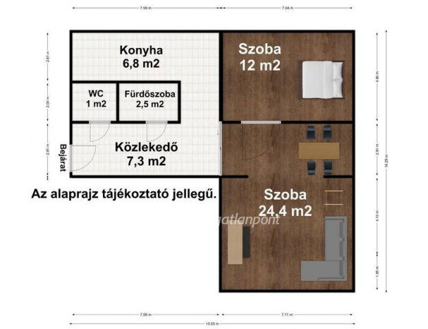 Eladó panellakás, Mosonmagyaróváron 49.9 M Ft, 2 szobás