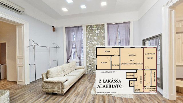 Eladó téglalakás, Budapesten, VI. kerületben, Podmaniczky utcában