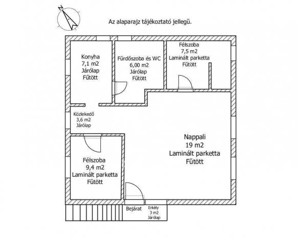 Eladó téglalakás, Győrött 49.99 M Ft, 1+2 szobás