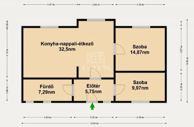 Eladó családi ház, Boldogon 23.99 M Ft, 2 szobás