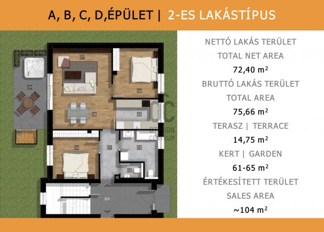 Eladó téglalakás, Budapesten, XXIII. kerületben 109.9 M Ft