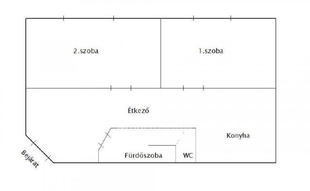 Eladó téglalakás, Nyíregyházán 32.5 M Ft, 2 szobás