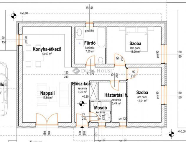 Eladó ikerház, Dánszentmiklóson 66.5 M Ft, 3 szobás