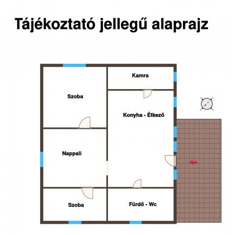 Eladó családi ház, Táborfalván 59.9 M Ft, 3 szobás