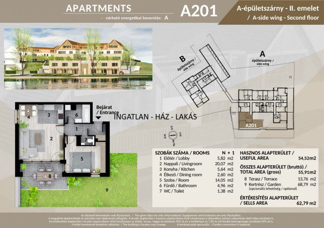 Eladó téglalakás, Veresegyházon 93.55 M Ft, 2 szobás