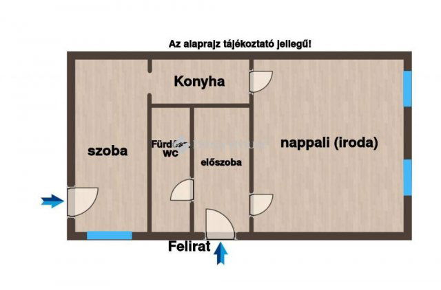 Eladó téglalakás, Győrött 47.5 M Ft, 1 szobás