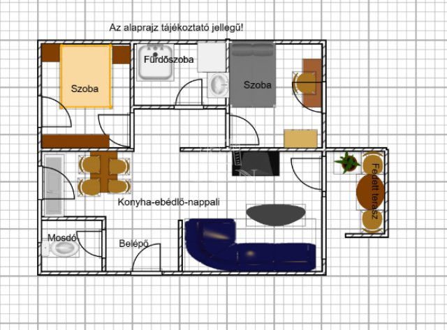 Eladó téglalakás, Baján 53 M Ft, 2 szobás