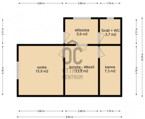 Eladó családi ház, Zalaegerszegen 15.49 M Ft, 1 szobás