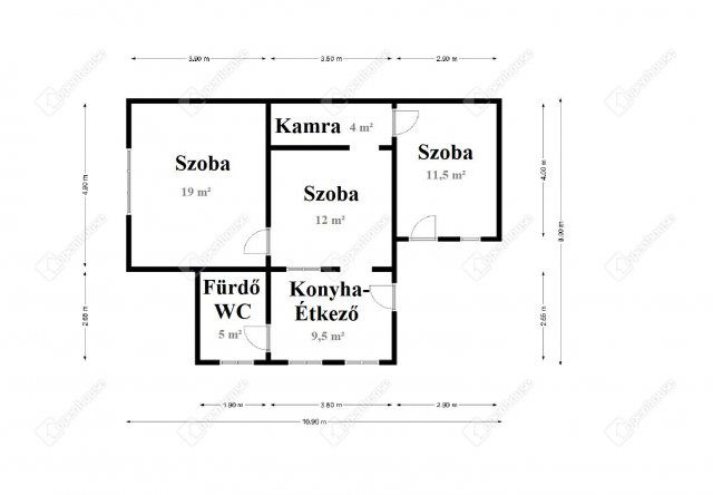 Eladó családi ház, Miskolcon 18.9 M Ft, 3 szobás