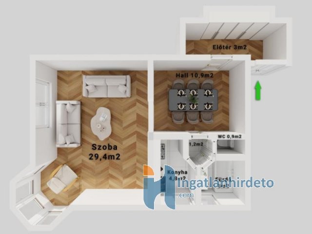 Eladó téglalakás, Budapesten, II. kerületben 104.8 M Ft