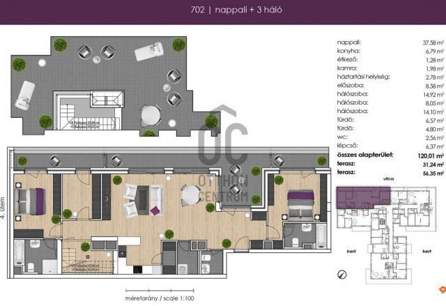 Eladó téglalakás, Budapesten, XIII. kerületben 229.86 M Ft