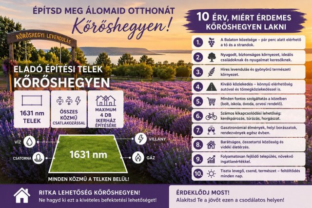 Eladó telek, Kőröshegyen 100 M Ft / költözzbe.hu