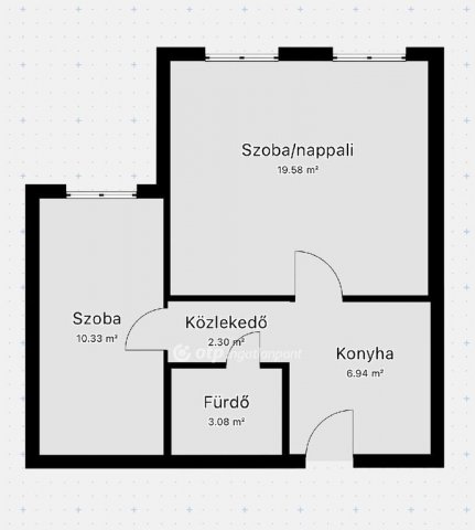 Eladó panellakás, Pápán 31.9 M Ft, 1+1 szobás