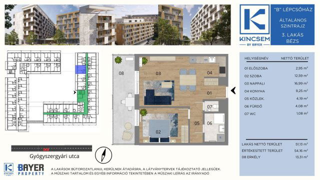 Eladó téglalakás, Budapesten, X. kerületben 71 M Ft, 2 szobás