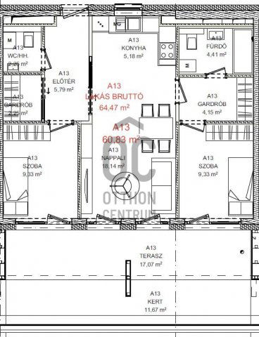 Eladó téglalakás, Budapesten, XIX. kerületben 106.538 M Ft