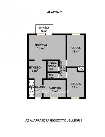 Eladó panellakás, Debrecenben 89 M Ft, 2 szobás