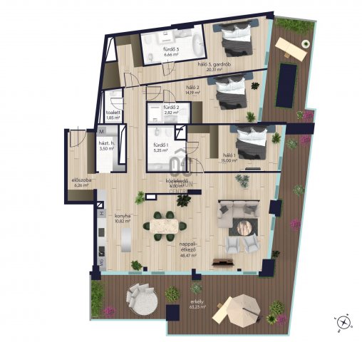 Eladó téglalakás, Budapesten, IX. kerületben 585 M Ft, 4 szobás