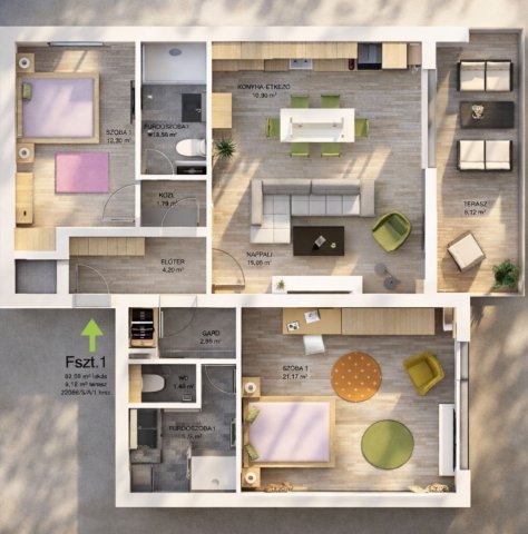 Eladó téglalakás, Debrecenben 136.688 M Ft, 3 szobás