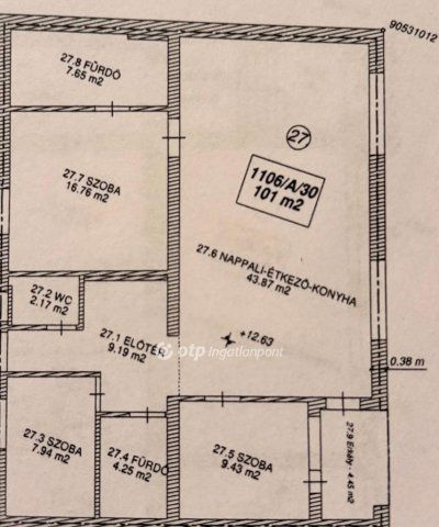 Eladó téglalakás, Szolnokon 111.1 M Ft, 2+2 szobás