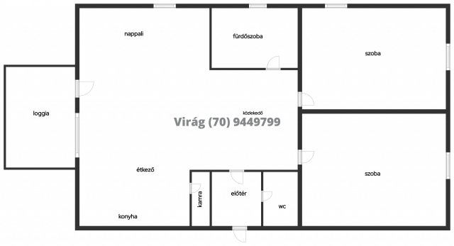 Kiadó téglalakás, albérlet, Debrecenben 280 E Ft / hó, 3 szobás