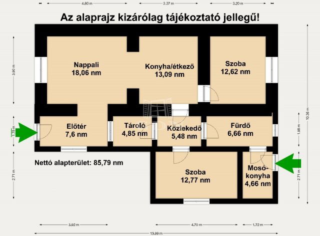 Eladó családi ház, Turán 55 M Ft, 2+1 szobás