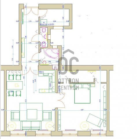 Eladó téglalakás, Budapesten, VIII. kerületben 114.9 M Ft
